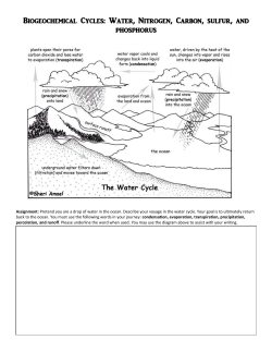 Biogeochemical Cycles: Water, Nitrogen, Carbon, sulfur