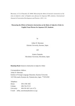 Measuring the Effects of Intensive Instruction on the Rules of