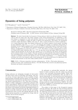 Dynamics of living polymers