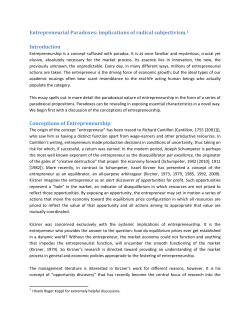 Entrepreneurial Paradoxes - The University of Texas at Dallas