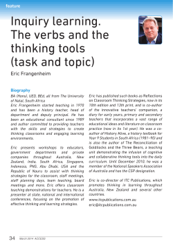 Inquiry learning. The verbs and the thinking tools