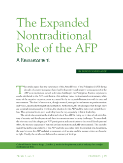 The Expanded Nontraditional Role of the AFP: A Reassessment