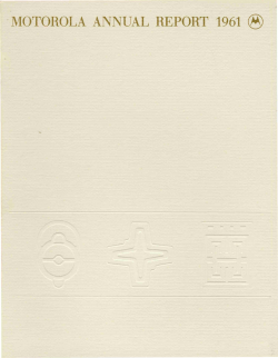 1961 Motorola Annual Report