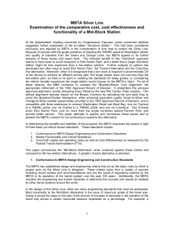 MBTA Silver Line Examination of the comparative cost, cost