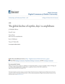 The global decline of reptiles, deja` vu amphibians