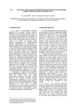LOW-LEVEL CIRCULATION PATTERNS AND PRECIPITATION IN