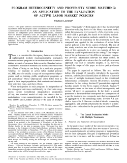 Programme Heterogeneity and Propensity Score Matching