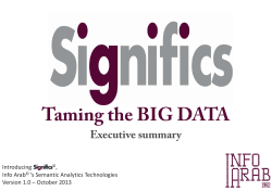Taming the BIG DATA
