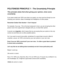 the Uncertainty Principle