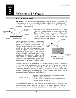 8 Reflection and Refraction