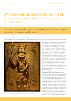 African Kingdoms opinion piece