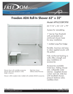 Freedom ADA Roll-In Shower 62” x 32” - ADA