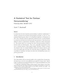 A Statistical Test for Partisan Gerrymandering&lowast;