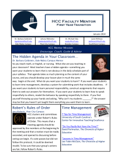 The Hidden Agenda in Your Classroom&hellip; Robert`s Rules of Order