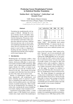 Producing Unseen Morphological Variants in Statistical Machine