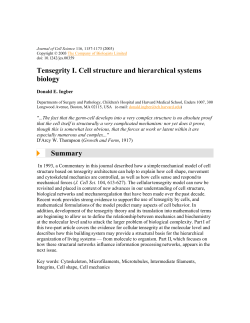 Tensegrity (Buckminster Fuller) and Cell Structure