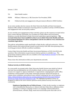 Guidelines for Personal Political Activity