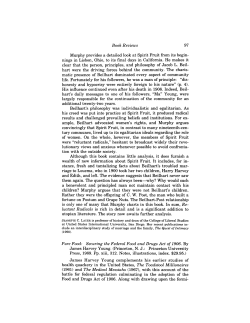 Book Reviews Pure Food: Securing the Federal Food and Drugs Act