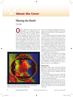 About the Cover Filtering the World