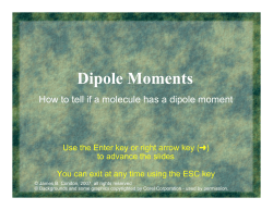Dipole Moments