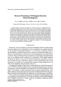 On-Line Processing of Orthogonal Exercise Electrocardiograms