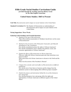 Fifth Grade Social Studies Curriculum Guide