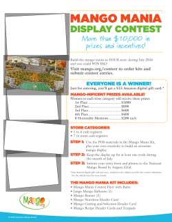 Mango Mania Display Contest Flyer