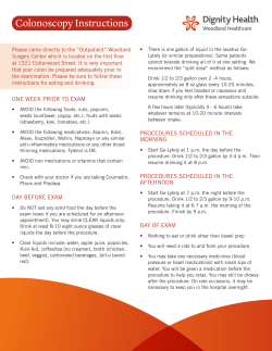 Colonoscopy Instructions