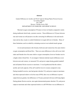 Abstract DEPARTMENT OF EXERCISE AND SPORT SCIENCE