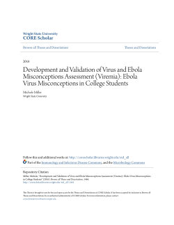 (Viremia): Ebola Virus Misconceptions in College