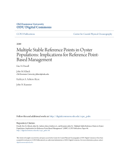 Multiple Stable Reference Points in Oyster Populations: Implications
