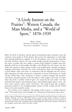 A Lively Interest on the Prairies