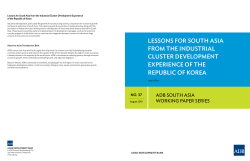 Lessons for South Asia from Industrial Cluster Development
