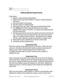 Rolling Marble Experiments