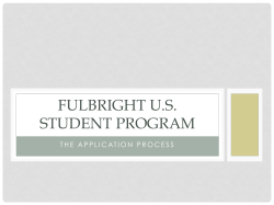 Fulbright Application Process