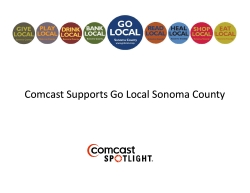Comcast Supports Go Local Sonoma County