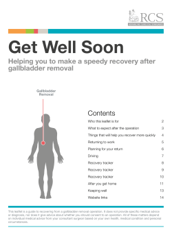 Gall bladder removal - Royal College of Surgeons