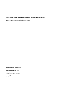 Creative and Cultural Industries Satellite Account Development