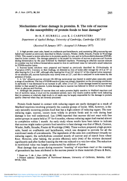 Mechanisms of heat damage in proteins. 8. The role of sucrose in