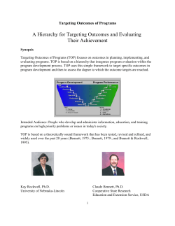 A Hierarchy for Targeting Outcomes and Evaluating Their