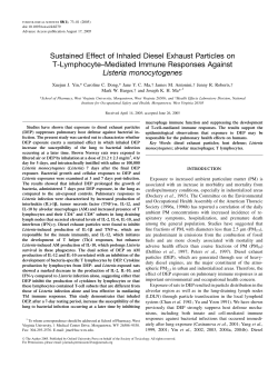 Sustained Effect of Inhaled Diesel Exhaust