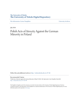 Polish Acts of Atrocity Against the German Minority in Poland