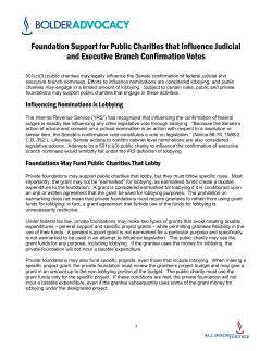 Foundation Support for Public Charities that
