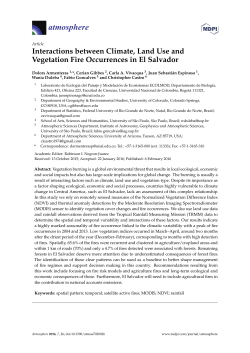 Interactions between Climate, Land Use and Vegetation Fire