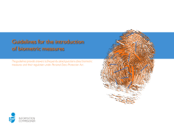 Guidelines for the introduction of biometric measures