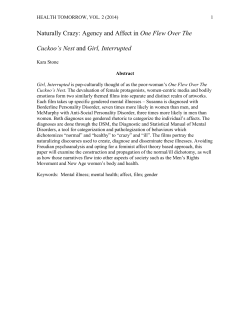 Naturally Crazy: Agency and Affect in One Flew Over The Cuckoo`s