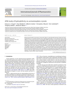 AFM study of hydrophilicity on acetaminophen