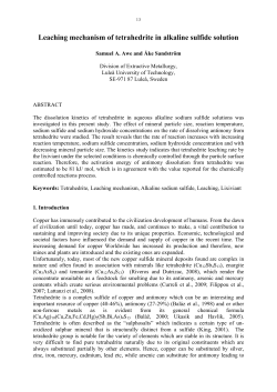 Leaching mechanism of tetrahedrite in alkaline sulfide solution
