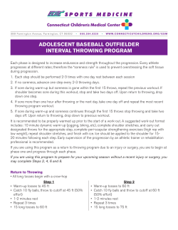 Adolescent Baseball Outfielder - Connecticut Children`s Medical