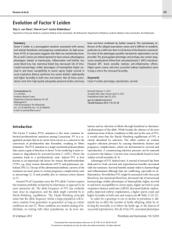 Evolution of Factor V Leiden